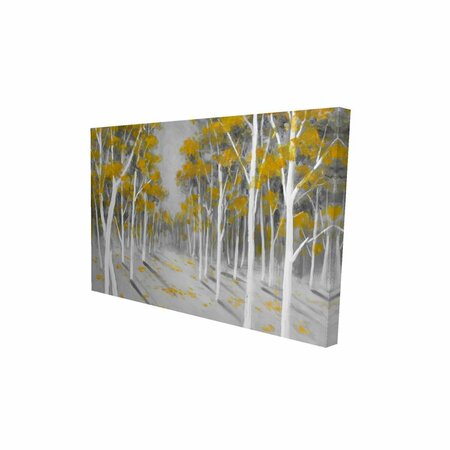 FONDO 12 x 18 in. Yellow Birch Forest-Print on Canvas FO2772767